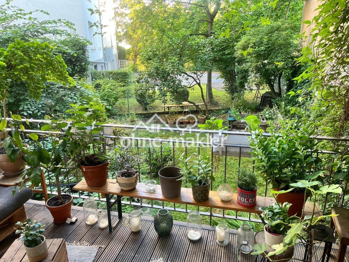 Blick zum Gemeinschaftsgarten