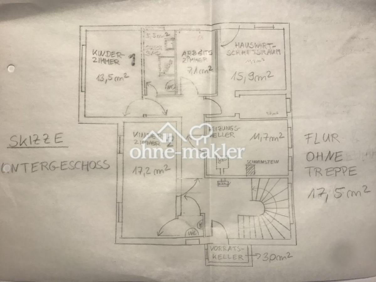 Skizze, Untergeschoss
