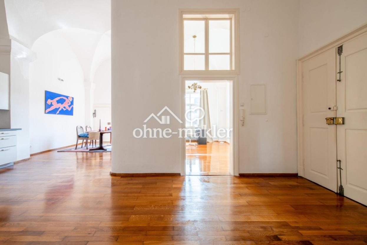 Loftküche, Blick in Rosenzimme