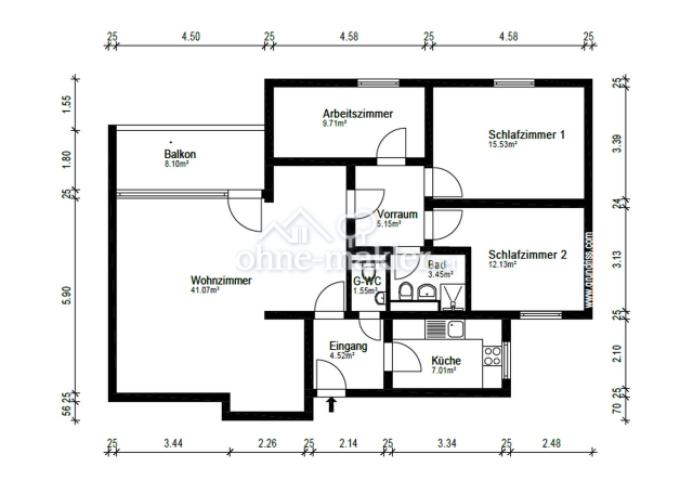 Grundriss der Wohnung