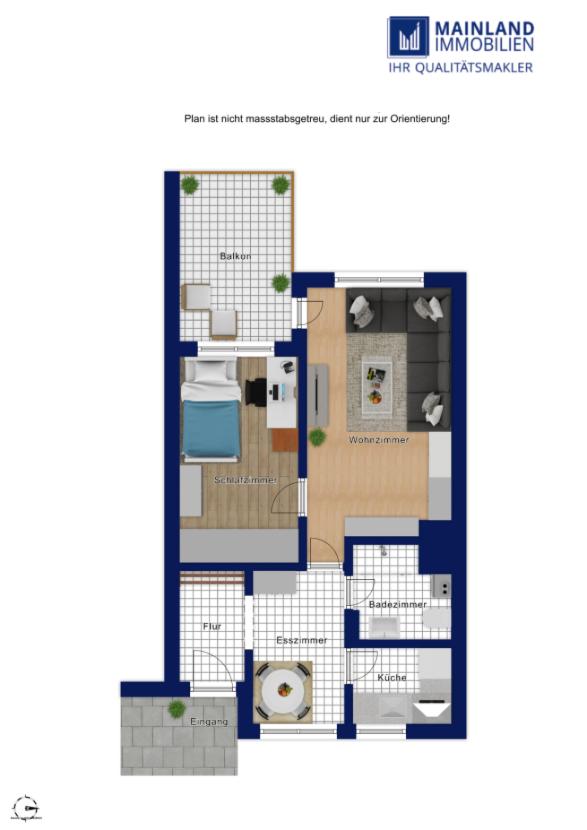 Visualisierter Grundriss, nur zur Orientierung