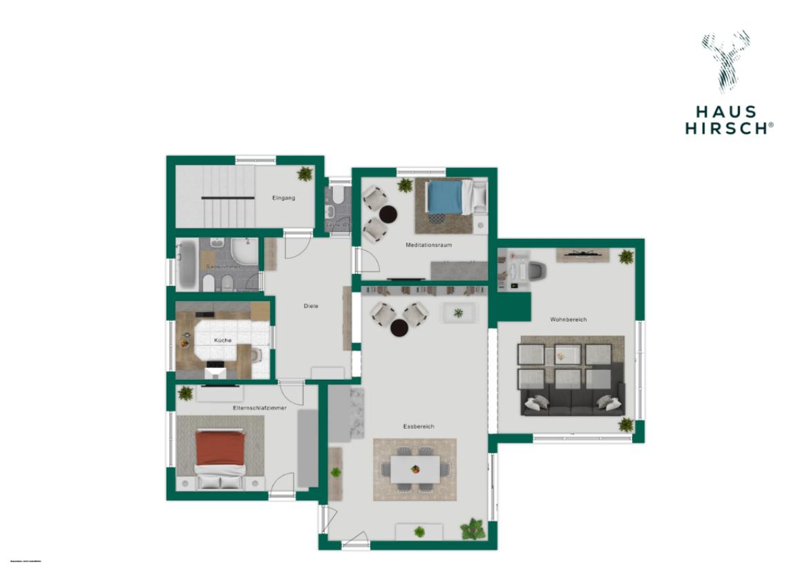 Grundriss 1. Halbetage