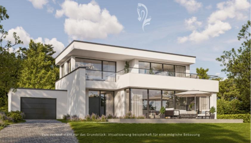Zum Verkauf steht nur das Grundstück: Visualisierung beispielhaft für eine mögliche Bebauung