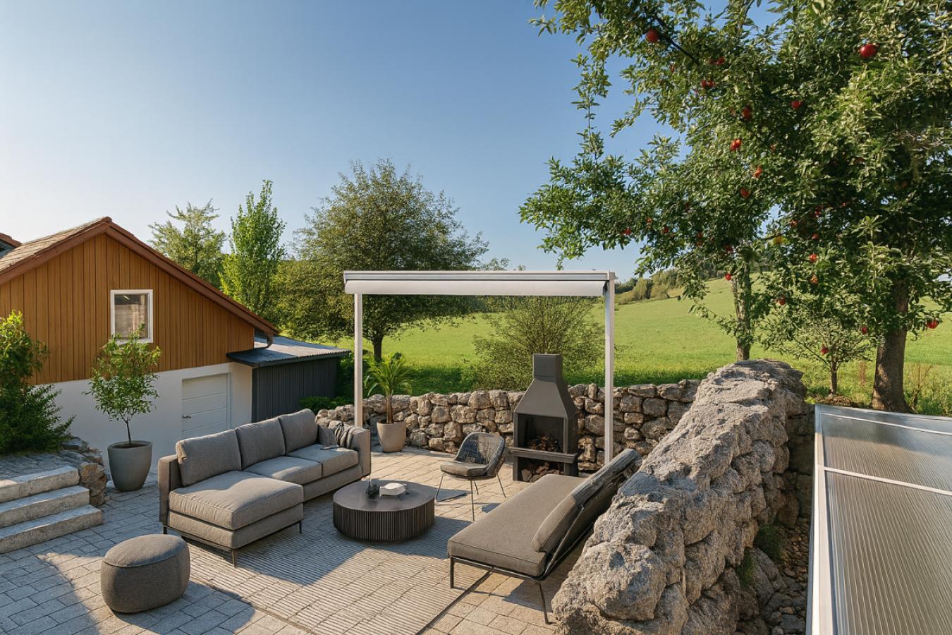 Garten virtuelle Möblierung