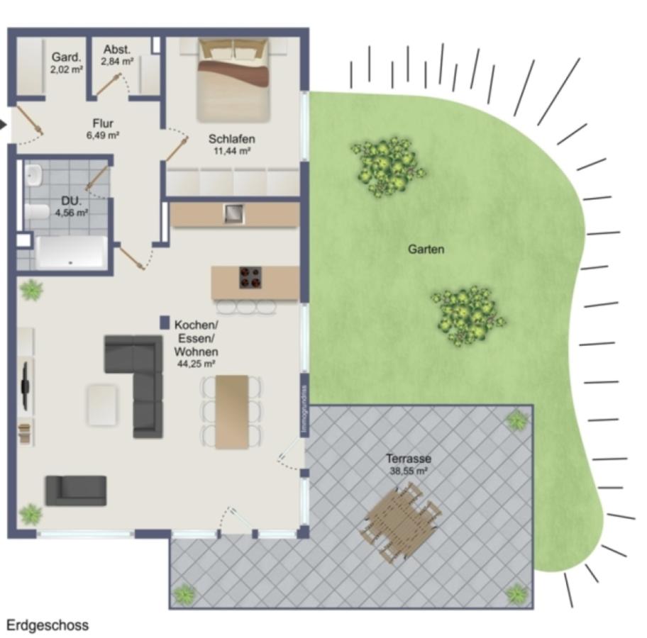 Grundriss EG-Wohnung