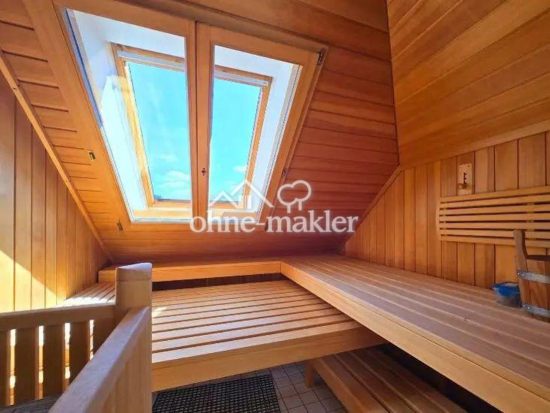 Sauna mit Panoramafenster