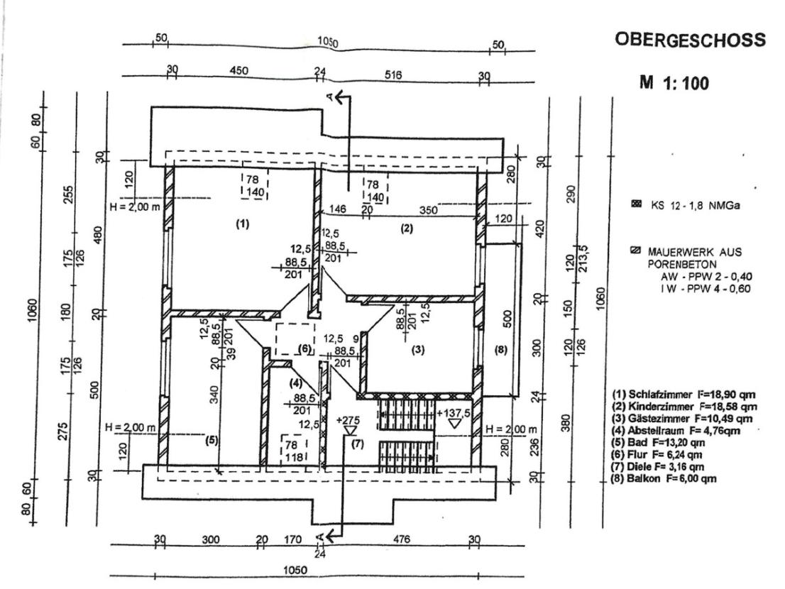 Grundriss Obergeschoss
