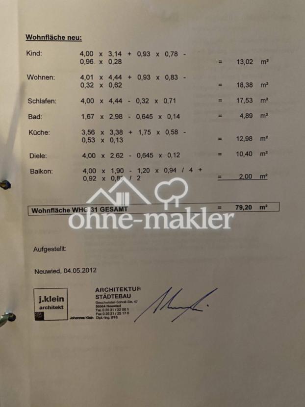 Wohnflächenberechnung