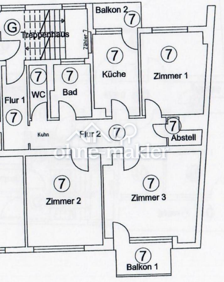 Grundriss der Wohnung