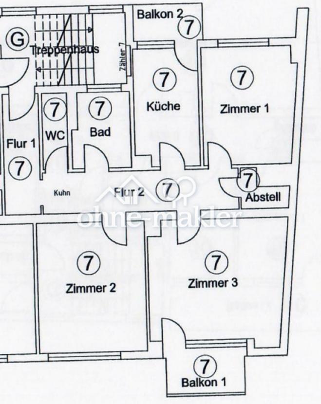 Grundriss der Wohnung