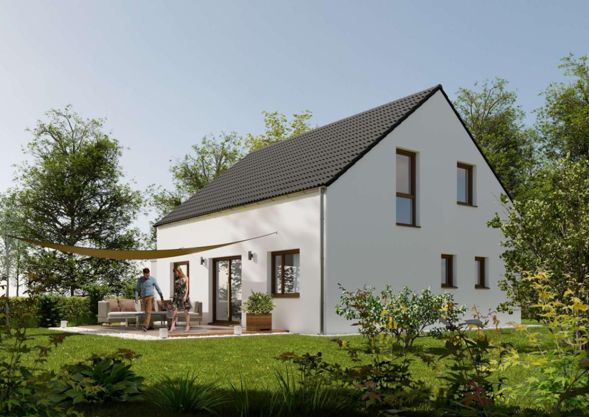 Grundstück mit Beispielhaus 