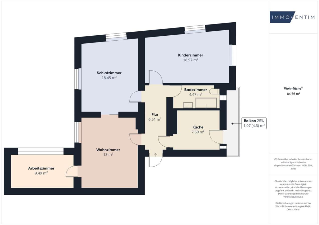 Grundriss WE Hochparterre