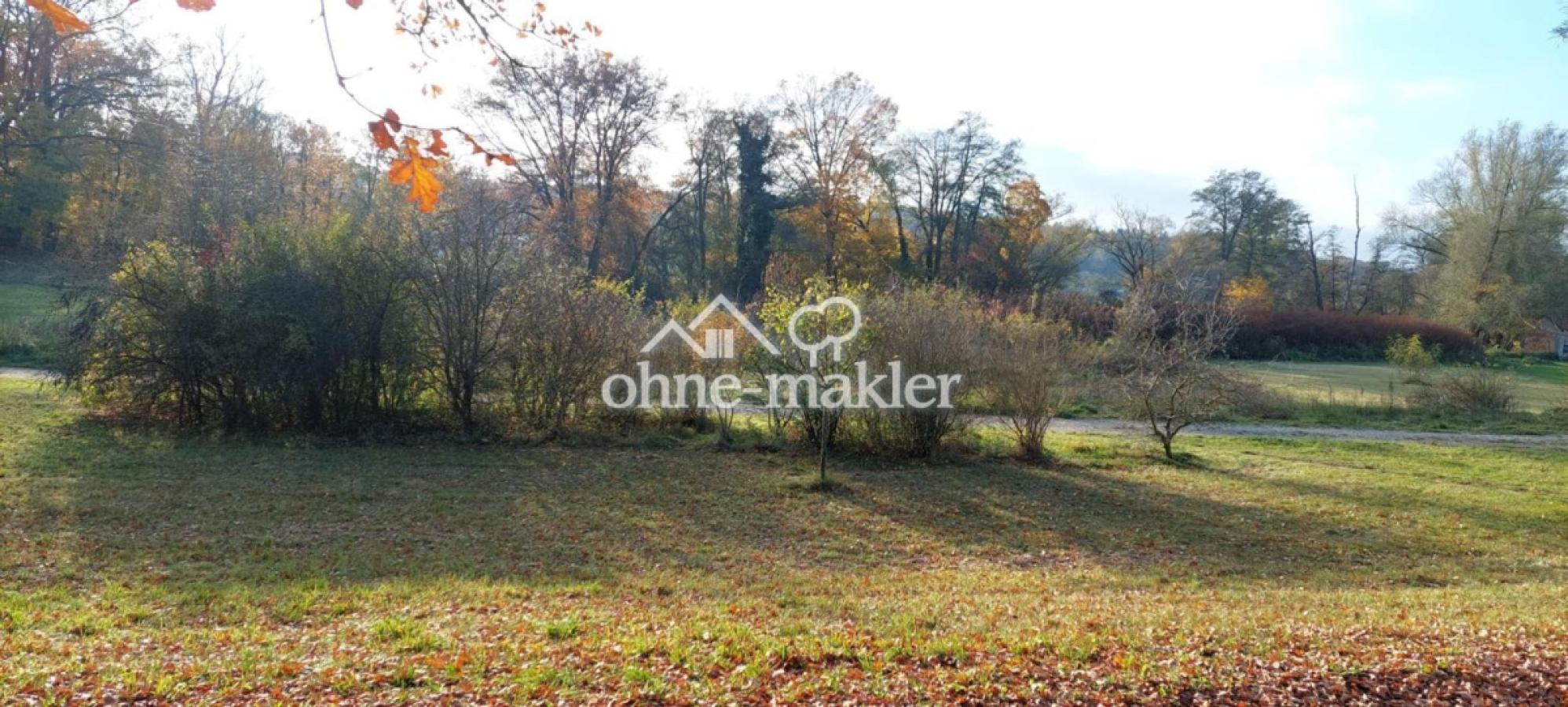 Blick vom Grundstück