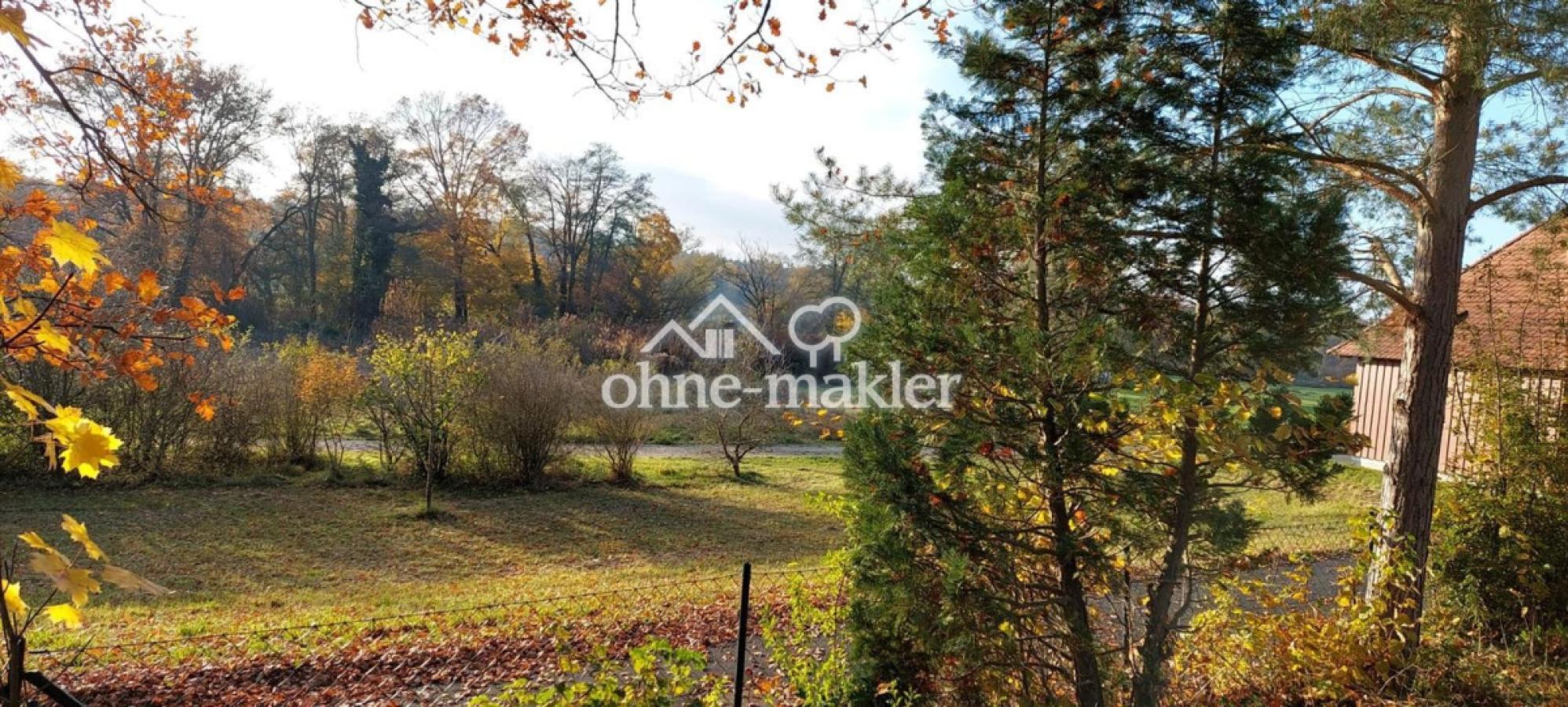 Blick vom Grundstück