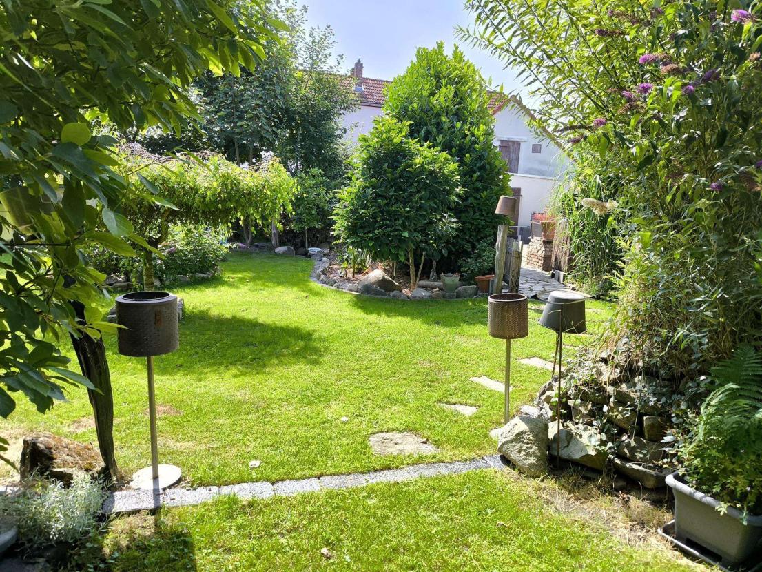 Garten mit Rückseite Anbau