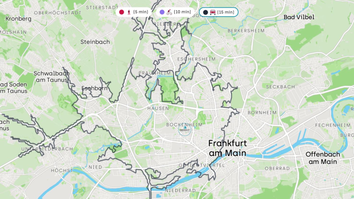 20 Min. mit dem Auto