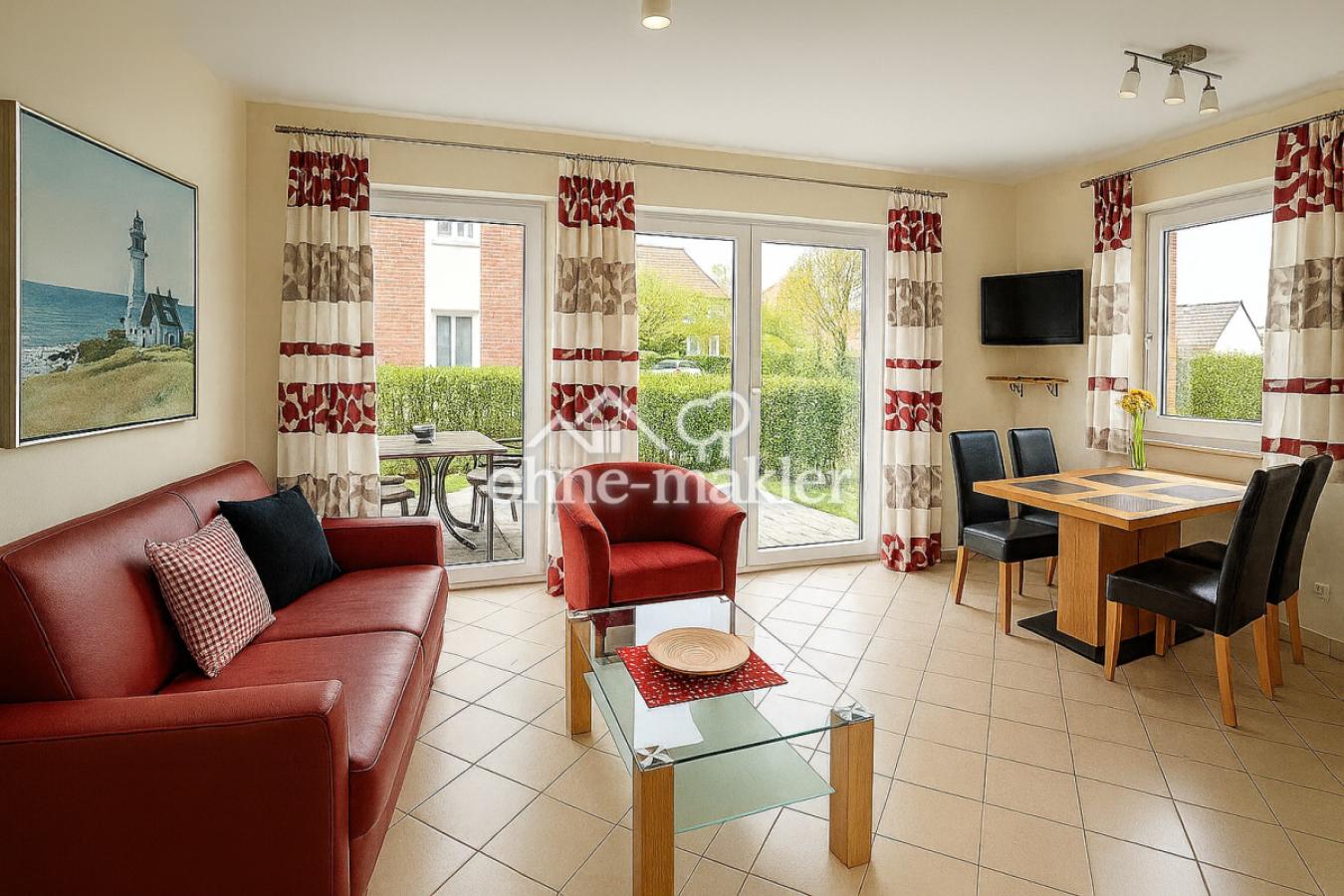 Wohnbereich, Blick Terasse