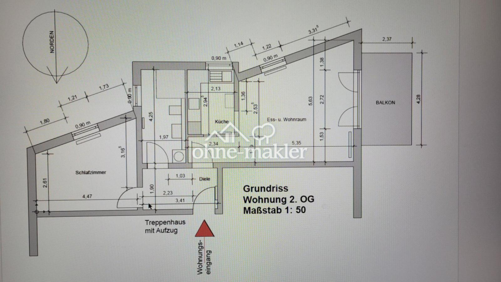 Grundriss der Wohnung