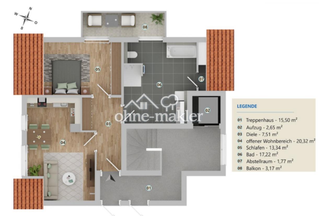 Visualisierter Grundriss