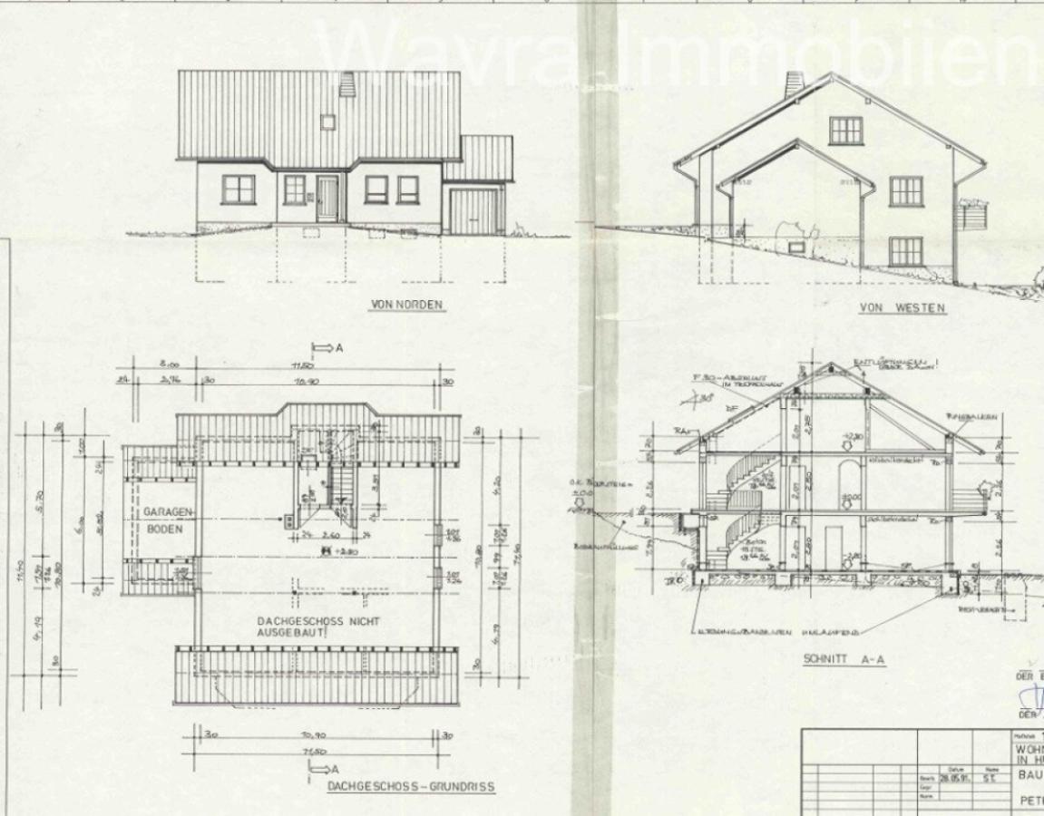 Grundriss Dachgeschoss Norden und Westen