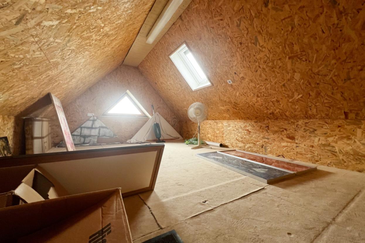 Dachboden bereits für Ausbau vorbereitet