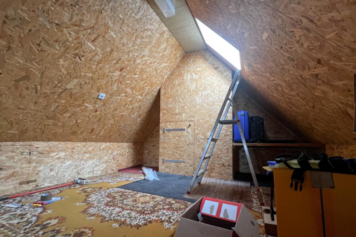 Gedämmter Dachboden