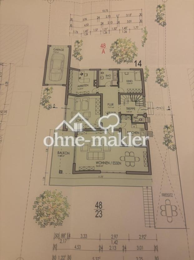 Grundriss Hauptwohnung 