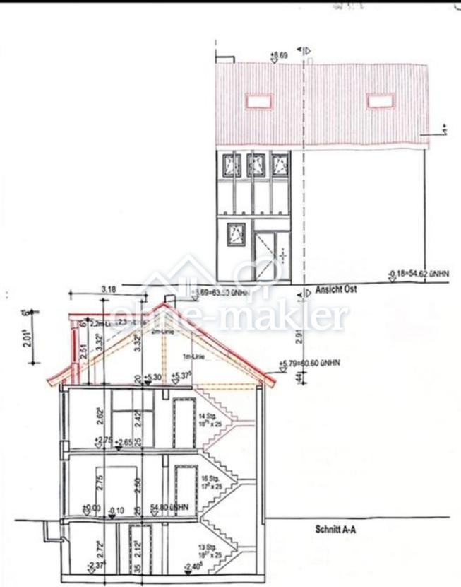 Vorder-/Schnittansicht