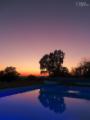 Pool mit Abenddämmerung