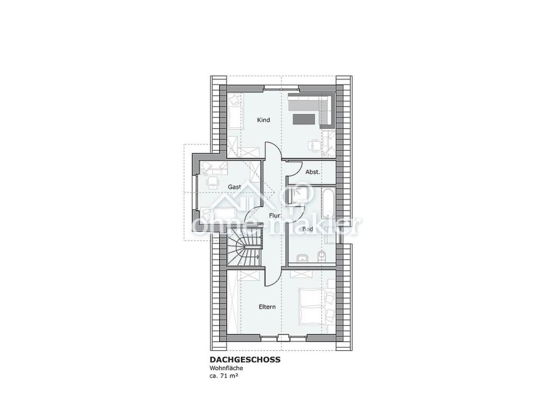 Grundriss Obergeschoss