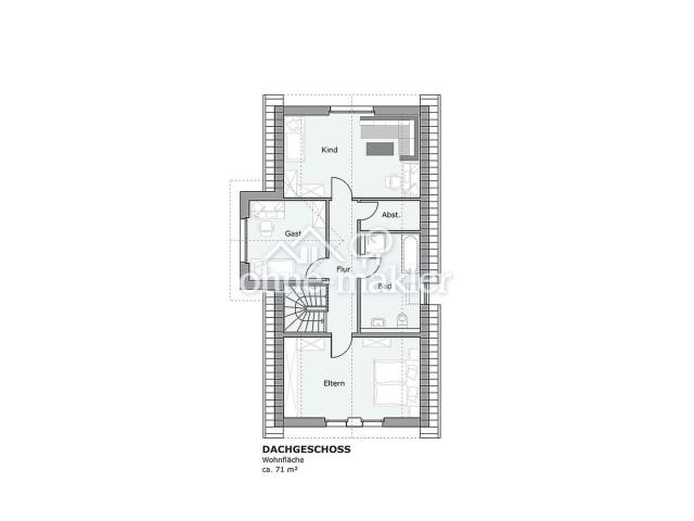 Grundriss Obergeschoss