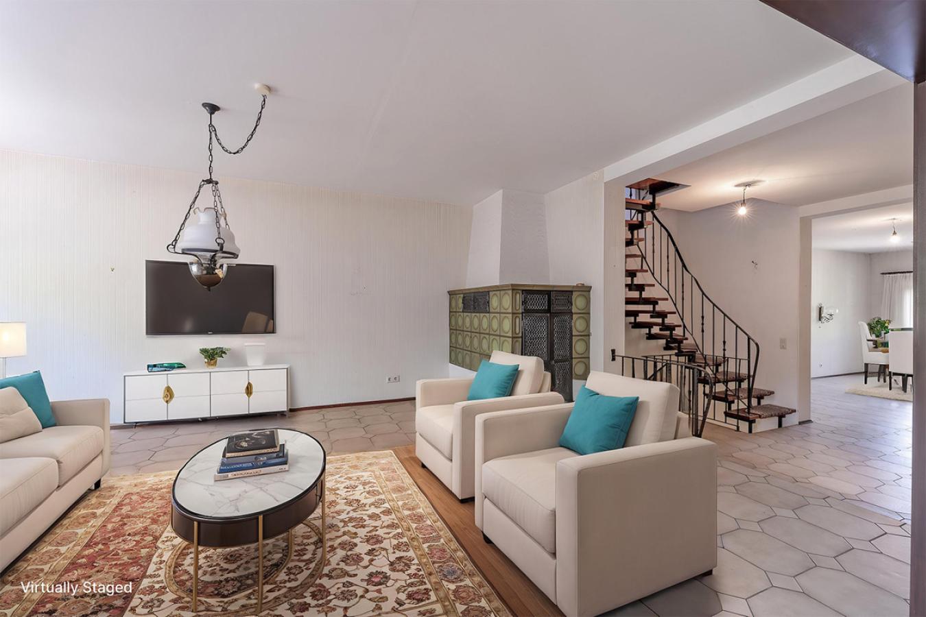 Wohnbereich-virtuell staging