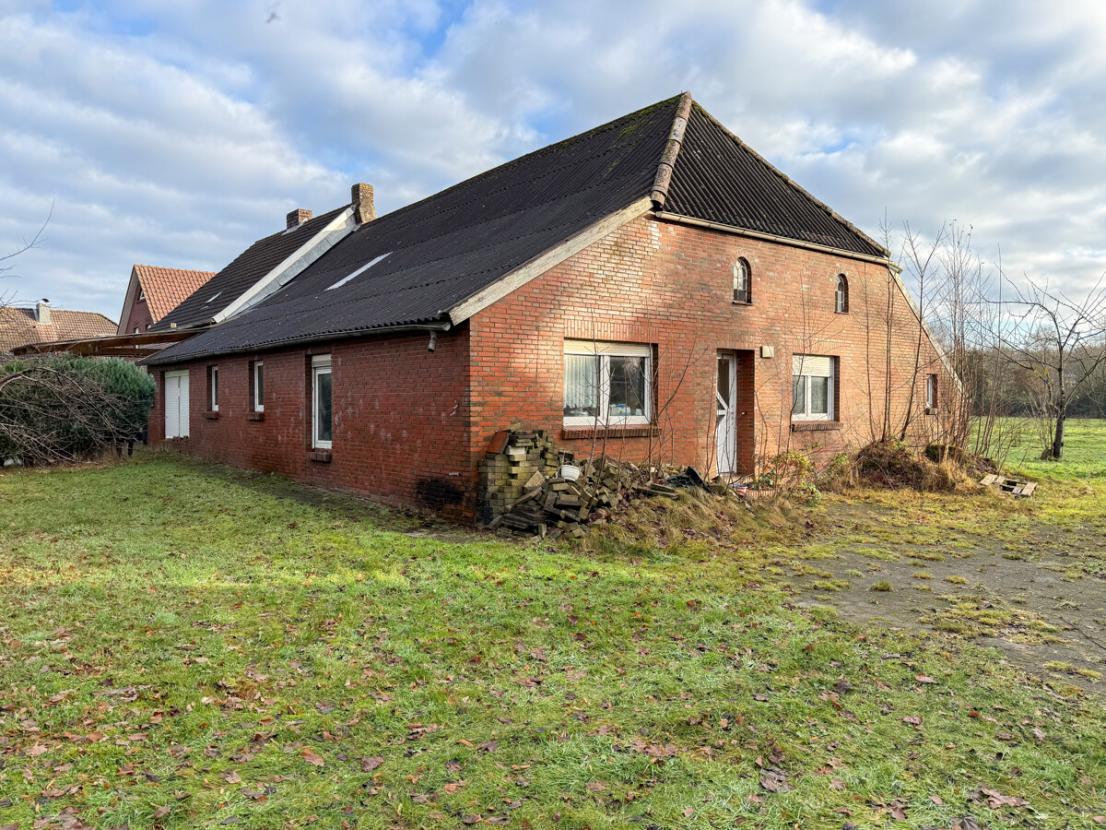 Entkernter Gebäudeteil