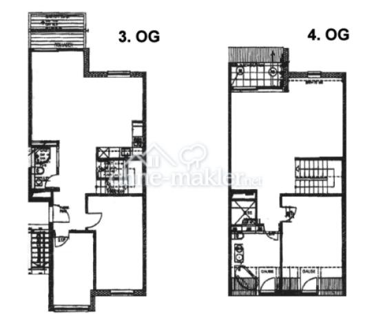 Grundriss Wohnung 3.+4. OG