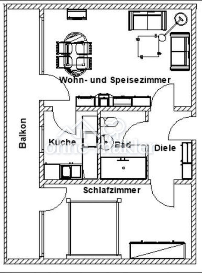 Grundriss – 51 m² Wohnfläche