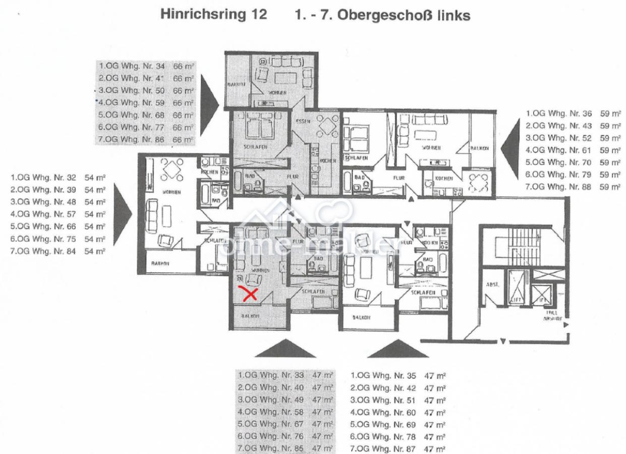 Übersicht Lage Wohnung