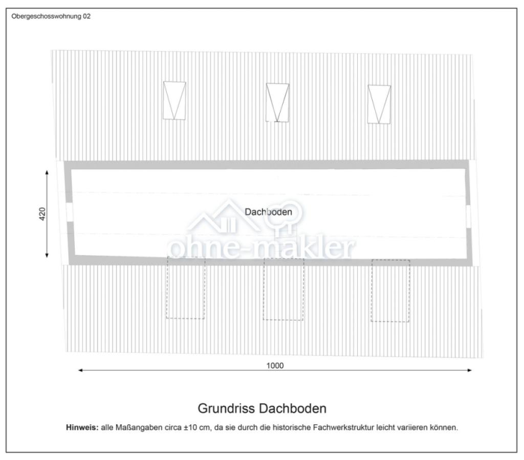 Grundriss Dachboden