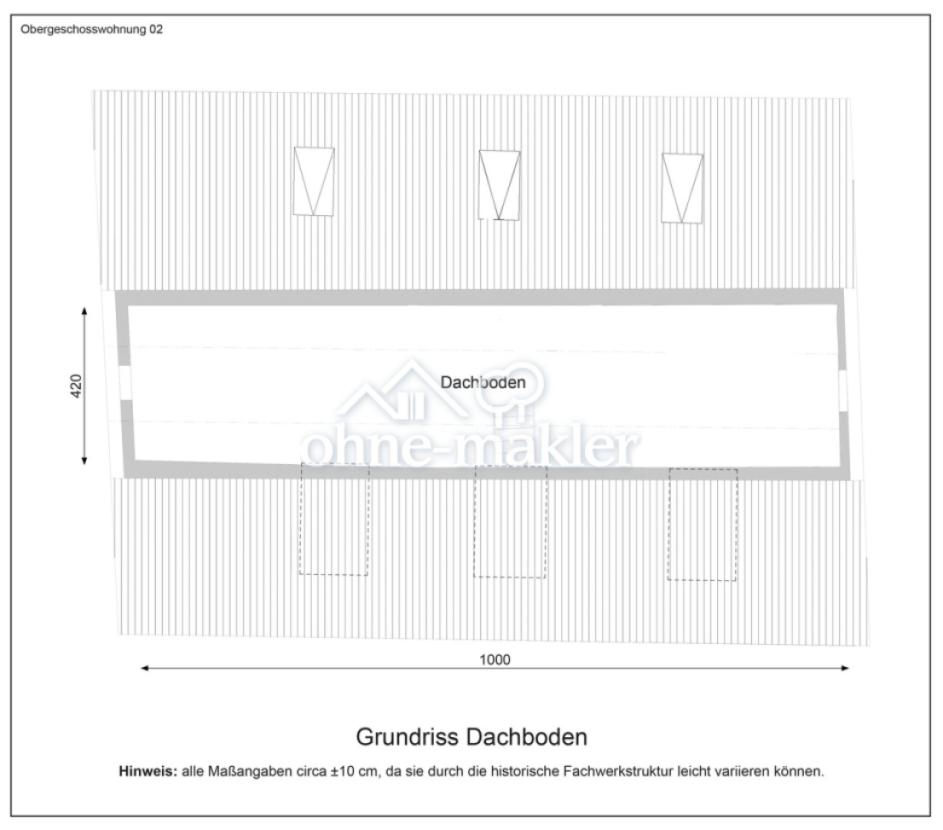 Grundriss Dachboden
