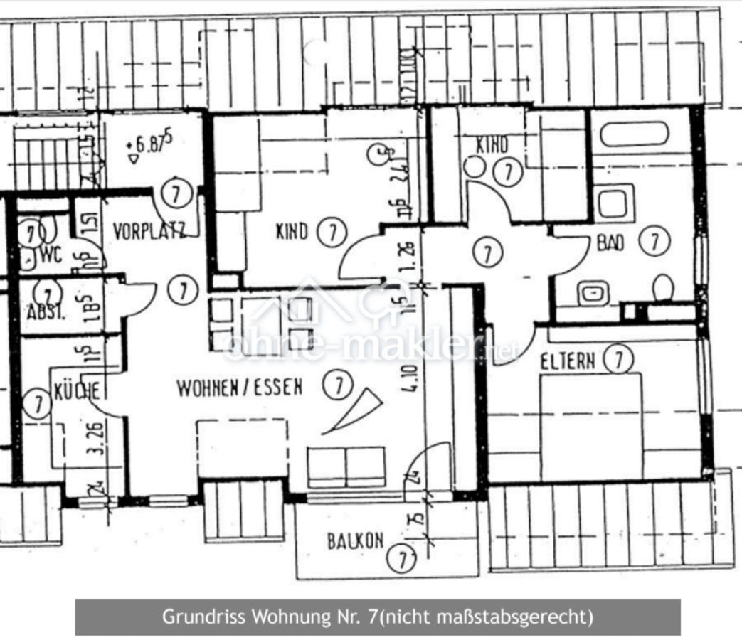 Grundriss Wohnung Nr. 7