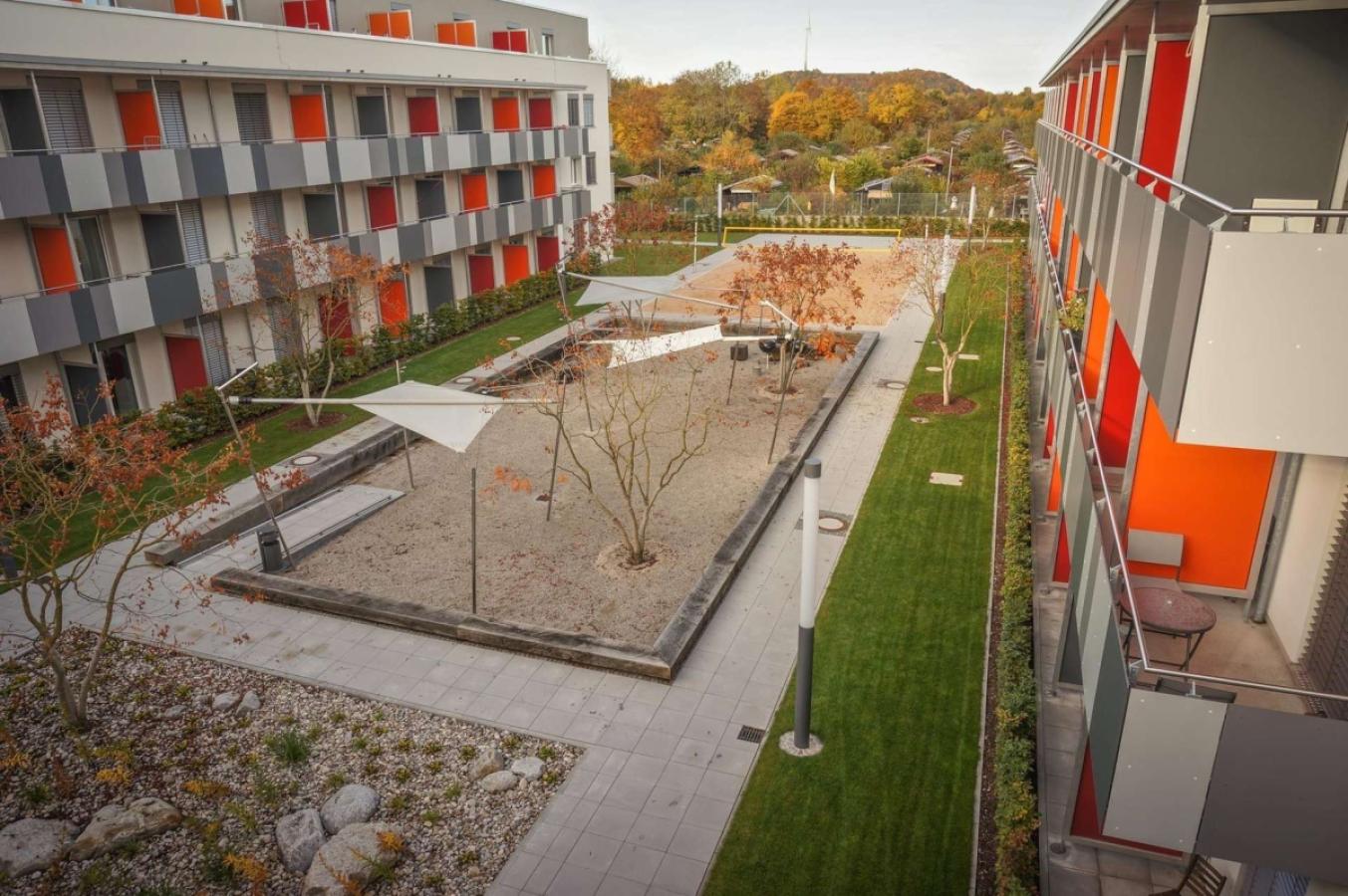 Außenansicht Sommer - Bildergalerie Apartmentanlage „unity α“