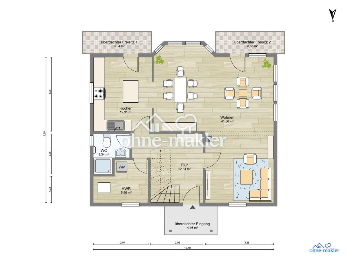 Erdgeschoss mit Erker