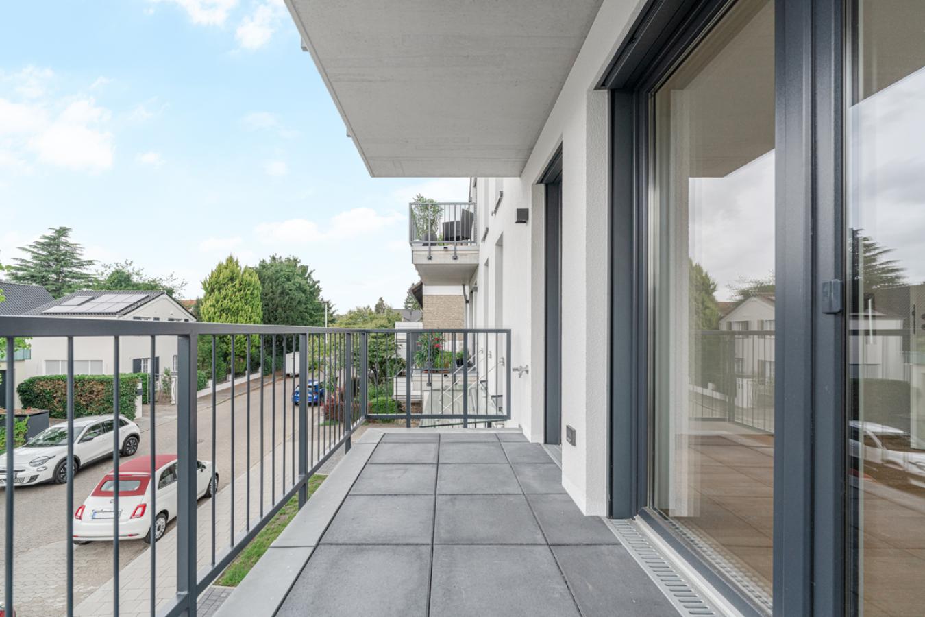 Balkon Frontseite Immobilie