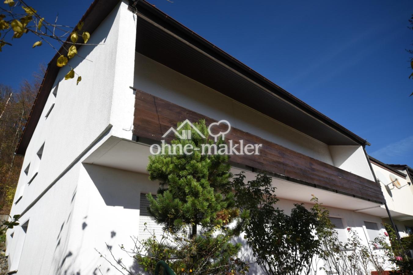 Balkon vom Garten aus