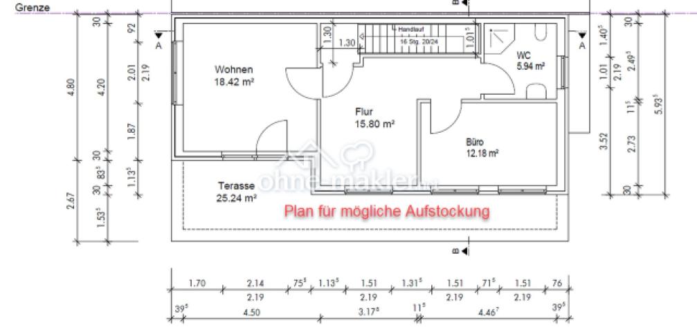 Planungsentwurf Aufstockung