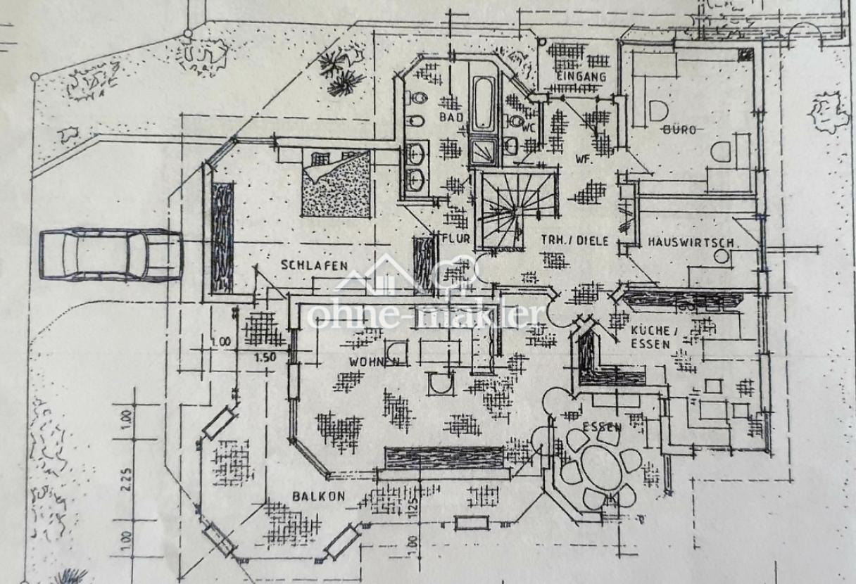 Grundriss Hauptwohnung