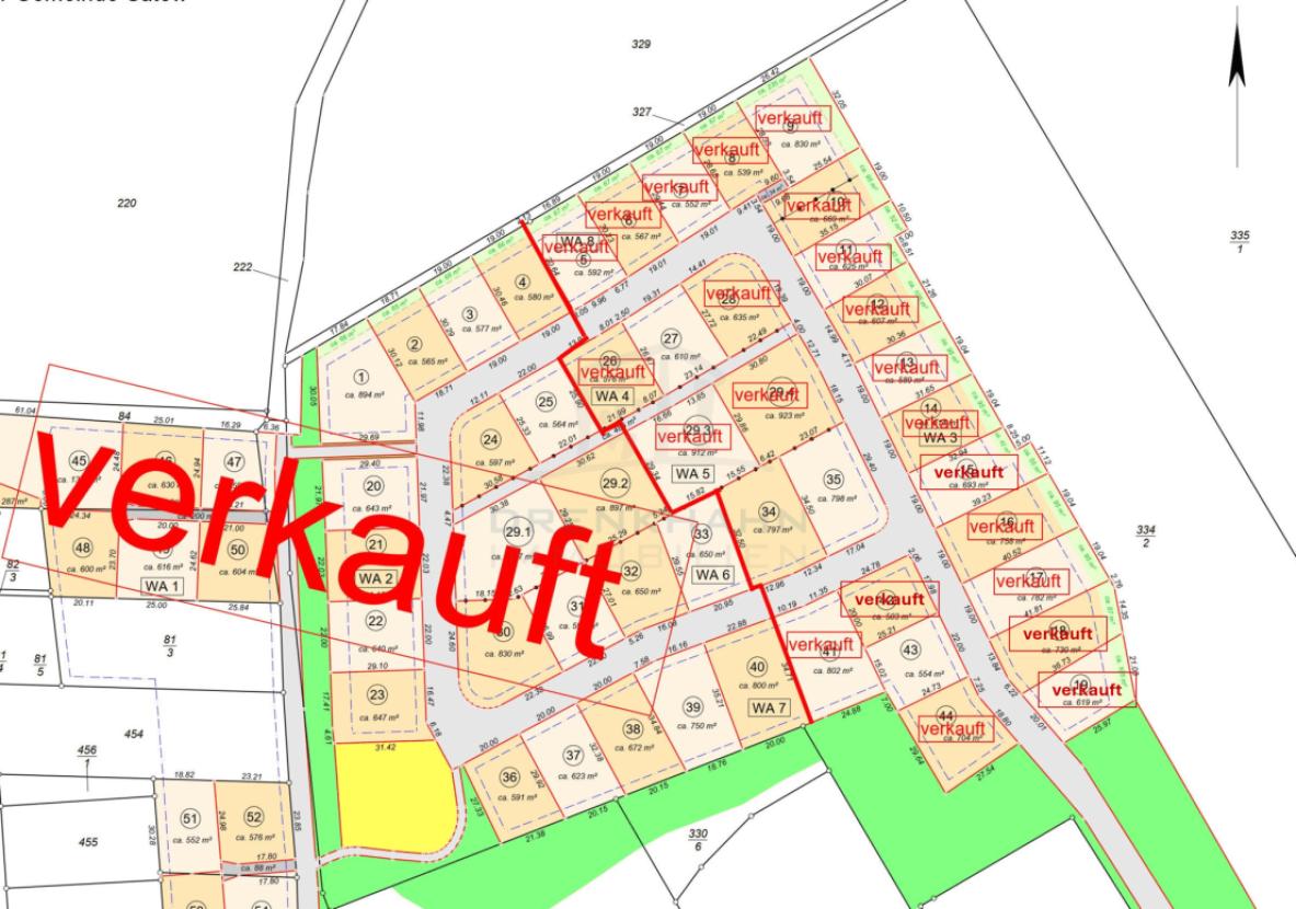 Verkaufte Grundstücke