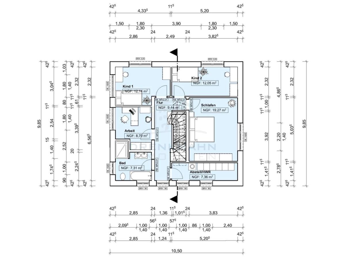 Grundriss Obergeschoss