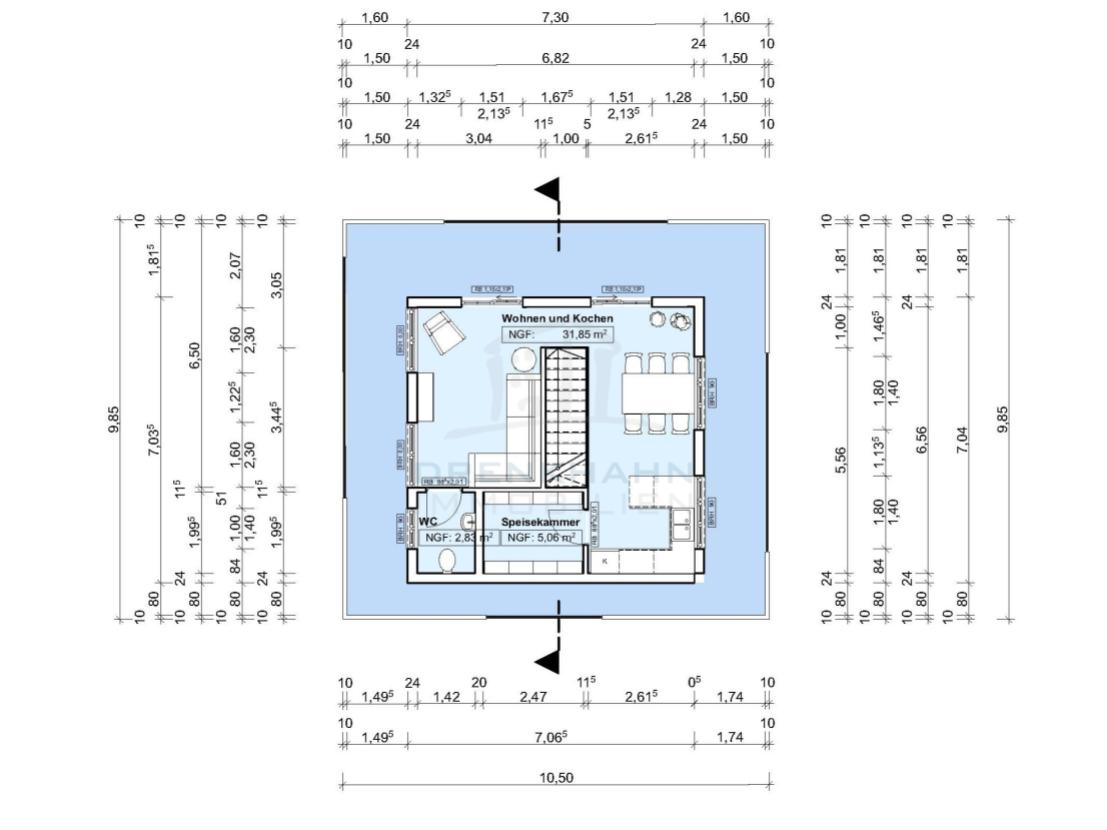 Grundriss Staffelgeschoss