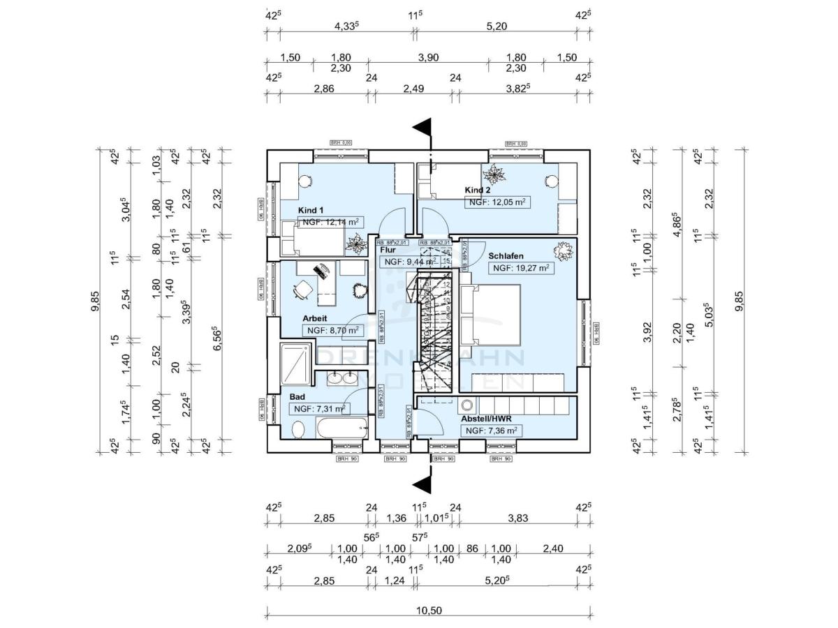 Grundriss Obergeschoss