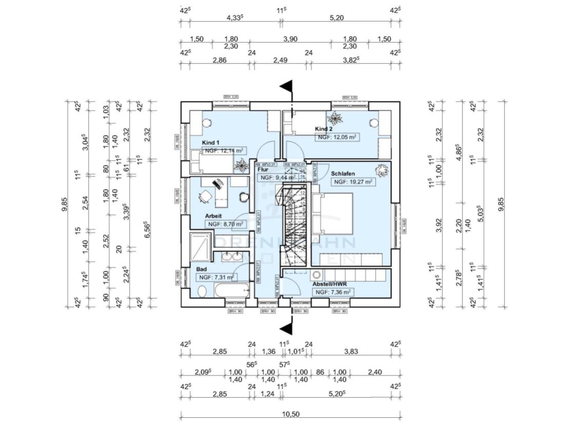 Grundriss Obergeschoss